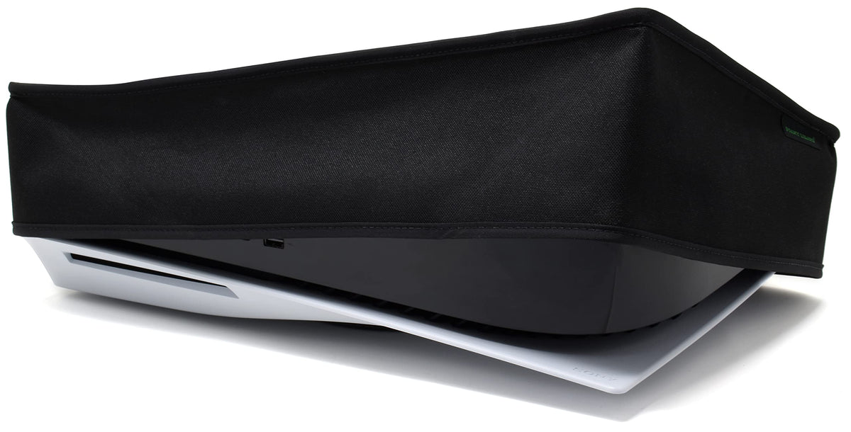 Dust Cover for Playstation 5 by Foamy Lizard - The Original Made in U.S.A. TexoShield fine Ultra Soft Microfiber Lining Nylon dust Guard with Back Cable Port (Horizontal)