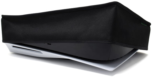 Dust Cover for Playstation 5 by Foamy Lizard - The Original Made in U.S.A. TexoShield fine Ultra Soft Microfiber Lining Nylon dust Guard with Back Cable Port (Horizontal)