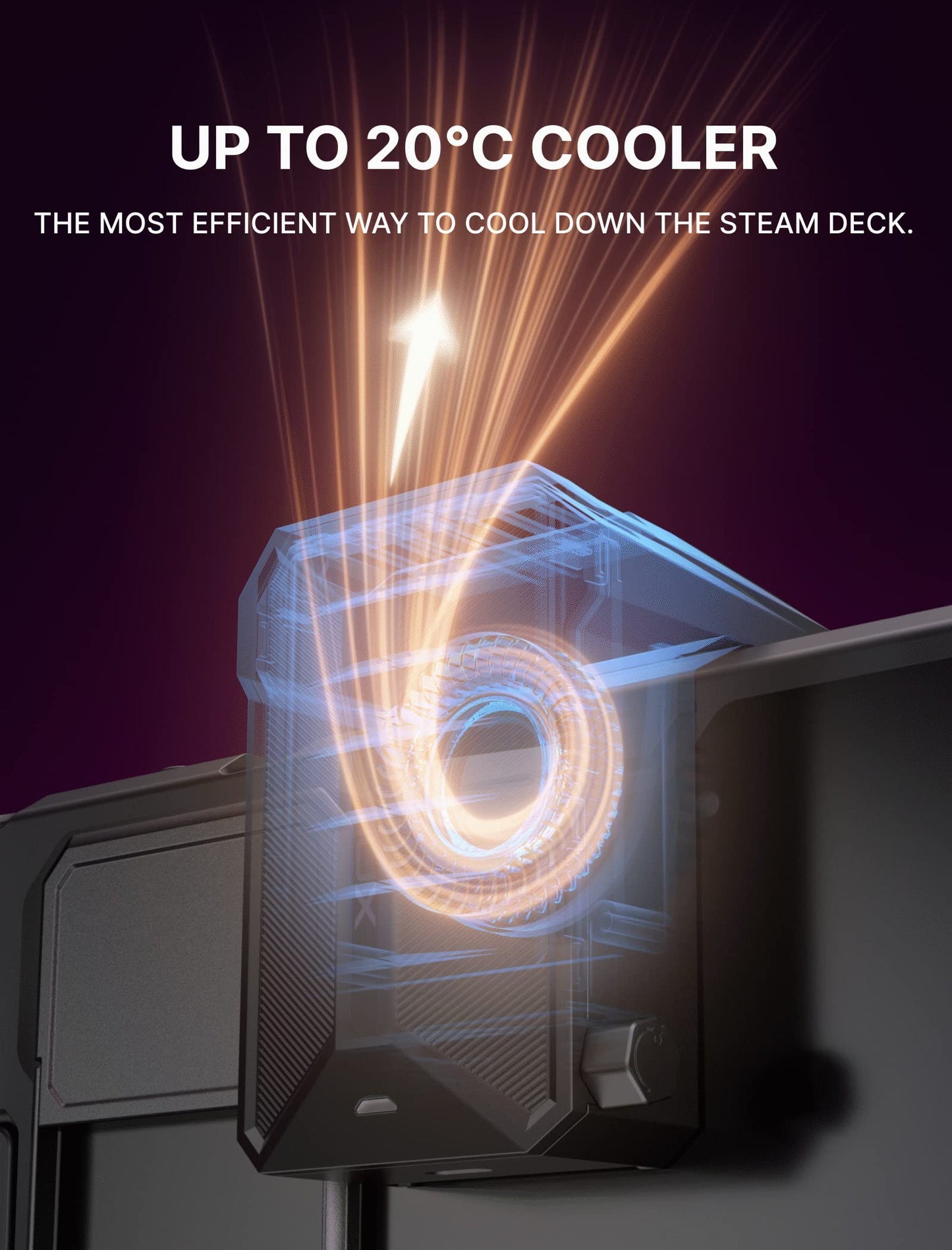 JSAUX ModCase for Steam Deck OLED, Model PC0104, Includes Protective Case, Face Cover, Cooling Fan, Fits Steam Deck, Cooler Set