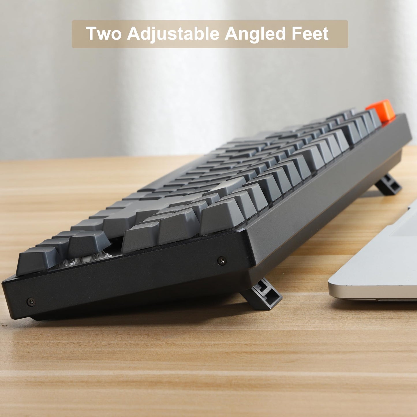 Keychron K8 Wireless Mechanical Keyboard, 87 Keys TKL, Gateron Brown Switch, RGB Backlight, Aluminum Frame, USB-C for Mac/Windows