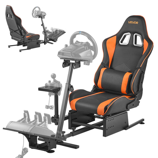 VEVOR Racing Wheel Stand, Heavy-Duty Simulator Cockpit Steering Wheel Stand, Fit Logitech G25, G27, G29, G920, G923, Thrustmaste