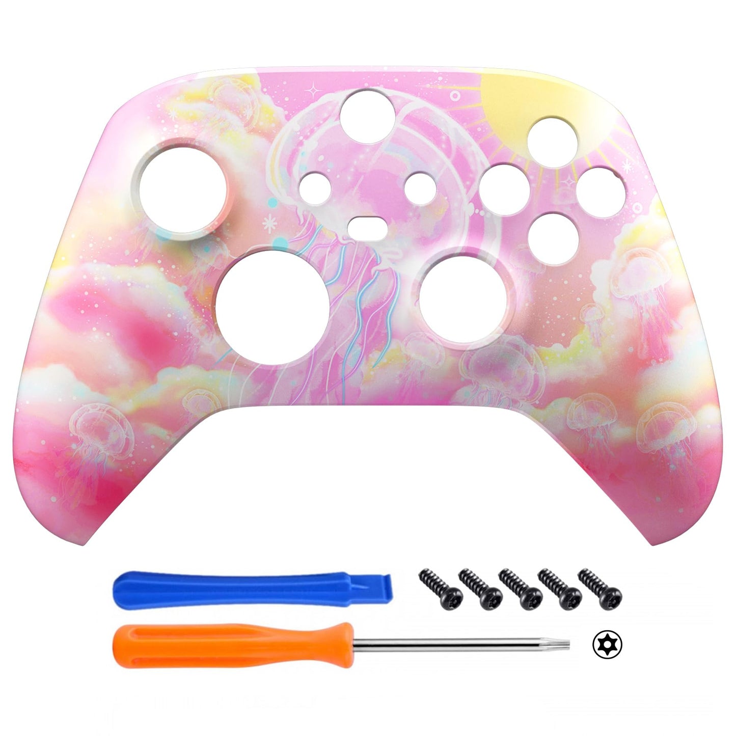 eXtremeRate Xbox Series X|S Controller Replacement Shell - Pinky Jellyfish Heaven - Custom Skin Cover (Model: FX3R025)