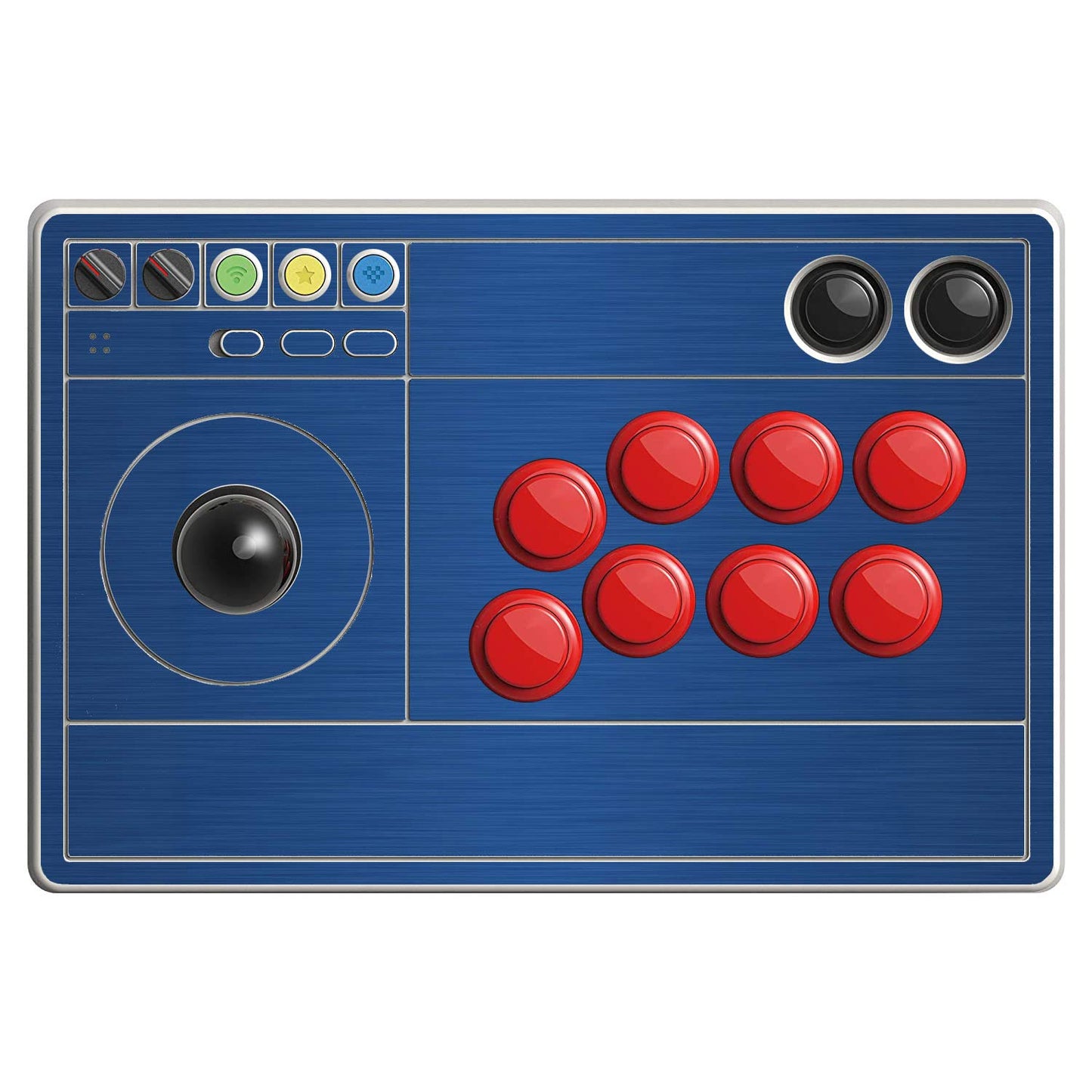 SopiGuard Sticker Skin for 8BitDo Arcade Stick Top Panel Only Vinyl Decal Wrap (Brushed Blue)