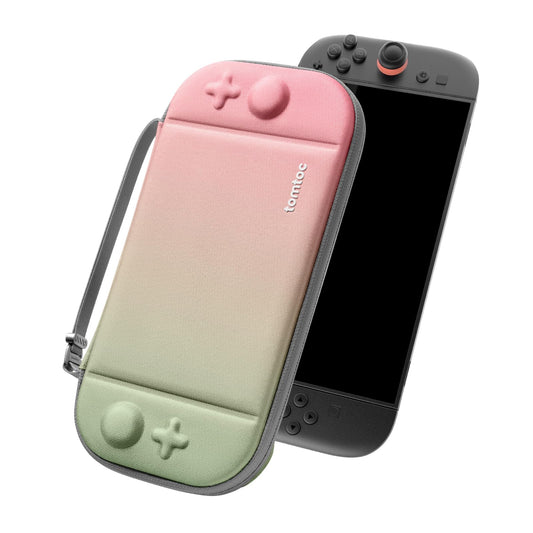tomtoc Slim Carrying Case for Nintendo Switch 2 Model 2025  Odorless Felt Protective Hard Shell with 12 Game Card Slots  Portable Travel Storage Case with Original Patent and Military Grade Protection