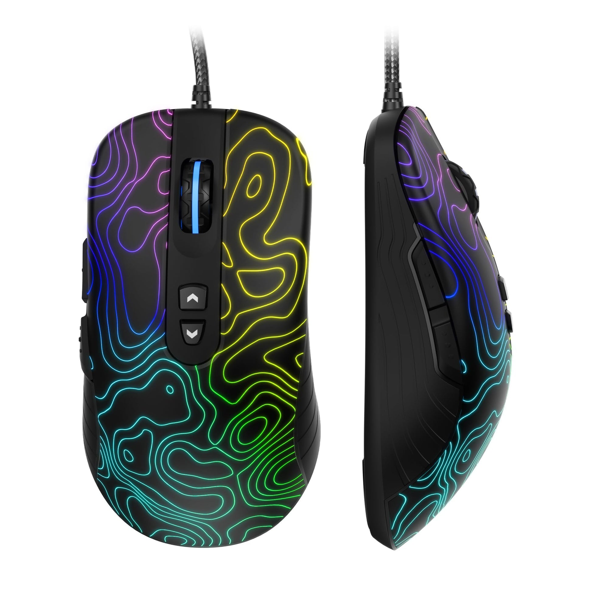 Womier Wired Gaming Mouse 12800 DPI RGB, 7 Programmable Buttons, Black Gamer Mouse for Laptop PC Mac Windows (G706)