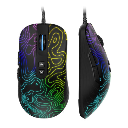 Womier Wired Gaming Mouse 12800 DPI RGB, 7 Programmable Buttons, Black Gamer Mouse for Laptop PC Mac Windows (G706)