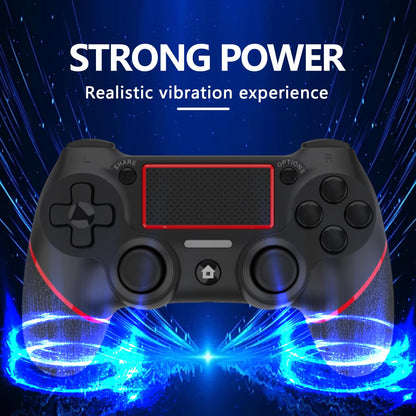 SZYUYU Wireless Controller for PS4, PC - 3.5mm Audio Jack, Touch Pad, Six Axis Motion Control, Black Red