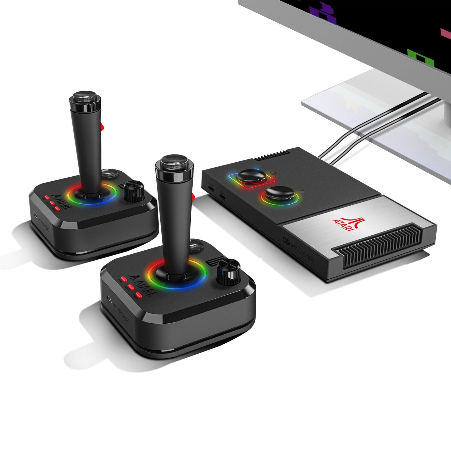 My Arcade Atari Game Station Pro - Video Game Console with 200+ Games, Wireless Joysticks, Large Black, Model DGUNL-7012