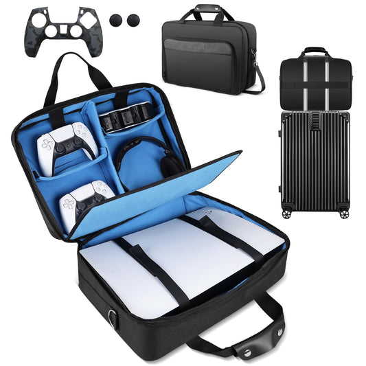 TECTINTER Carrying Case for PS5, Protective Travel Bag for PS 5 Console Controller, Large Capacity Storage Case Compatible with 