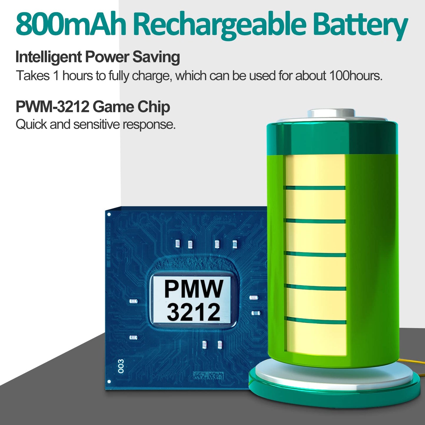 TRELC Wireless Tri-Mode Ergonomic Vertical Mouse, 3 Adjustable DPI, Rechargeable, 7 Buttons for PC, Laptop, Tablet - Black, Model F-35