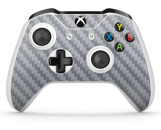 giZmoZ n gadgetZ Xbox One S Controller Skin - Carbon Silver Vinyl Full Wrap Sticker