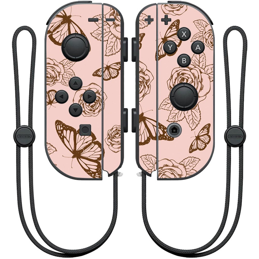 MightySkins Skin Compatible with Nintendo Joy-Con Controller - Butterfly Garden | Protective, Durable, and Unique Vinyl Decal wr