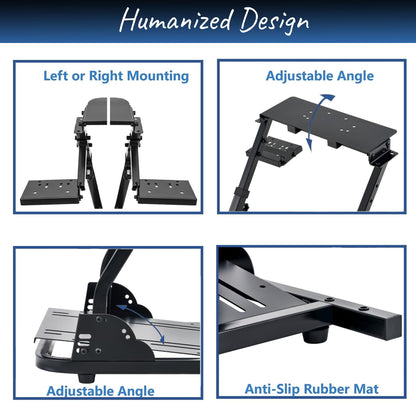 CO-Z Racing Wheel Stand - Foldable, Height Adjustable, Black, Compatible with Logitech G920/G29 & Thrustmaster T80/T150 Gaming Wheels