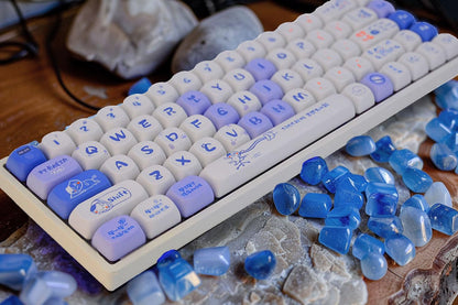 Virtdream Keycaps Set - Simple Bliss MOA Profile, 139 Keys Dye Sublimation, Compatible with ANSI/ISO, Cherry MX Switch