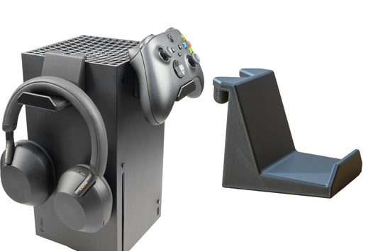 Xbox Series X Controller and Headset Holder - Side-Mounted Stand, Easy Installation, Black