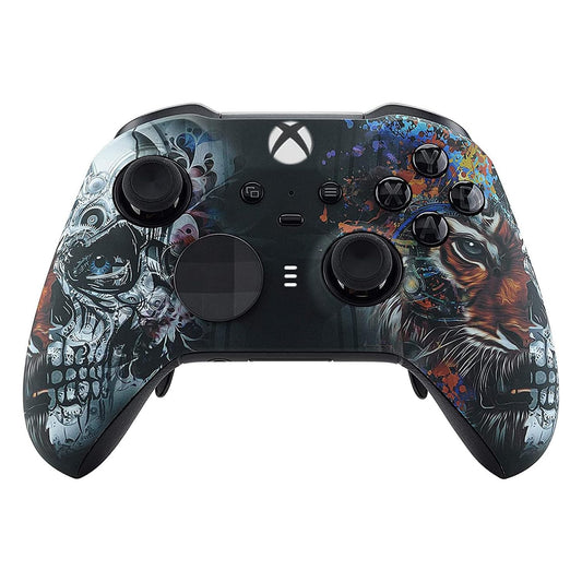 Custom Controllerzz Elite Series 2 Controller Compatible With Xbox One  Xbox Series S and Xbox Series X (Tiger Skull)