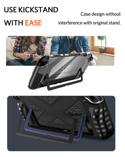 NINKI Transparent Case for Nintendo Switch 2 - Clear, Shockproof Hard PC + TPU Silicone, Kickstand, Protective Cover