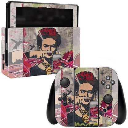 MIGHTY SKINS Nintendo Switch Skin - Grafitti Selfie | Durable Vinyl Decal Wrap | Easy Apply/Remove | Model NISWI-Grafitti Selfie