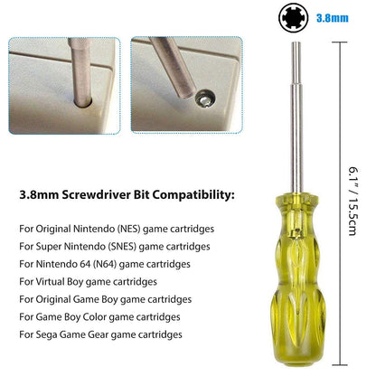 EEEKit 72 Pin Replacement Connector for NES - Yellow/Black, 22.5cm x 10cm x 2.8cm, Includes 3.8mm Screwdriver for Nintendo NES