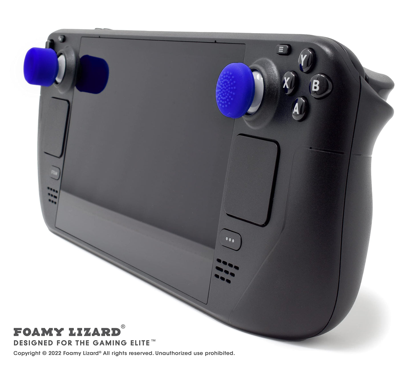 Foamy Lizard AceShot Thumb Grips - 8pc Sweat-Free Silicone for Xbox One & Steamdeck - Blue, Model FL-TALLTHMB-XBOXONE-BLUE