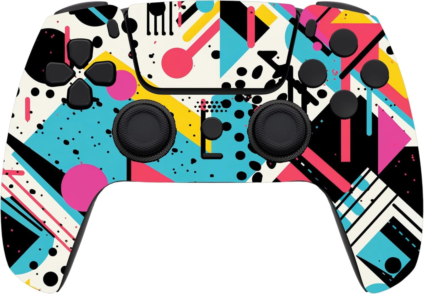 Custom Controllerzz Retro Abstract Modded Wireless Custom Controller for PS5 - Compatible With All Shooting Games - Rapid Fire  Dropshot  Akimbo & More (Retro Abstract)