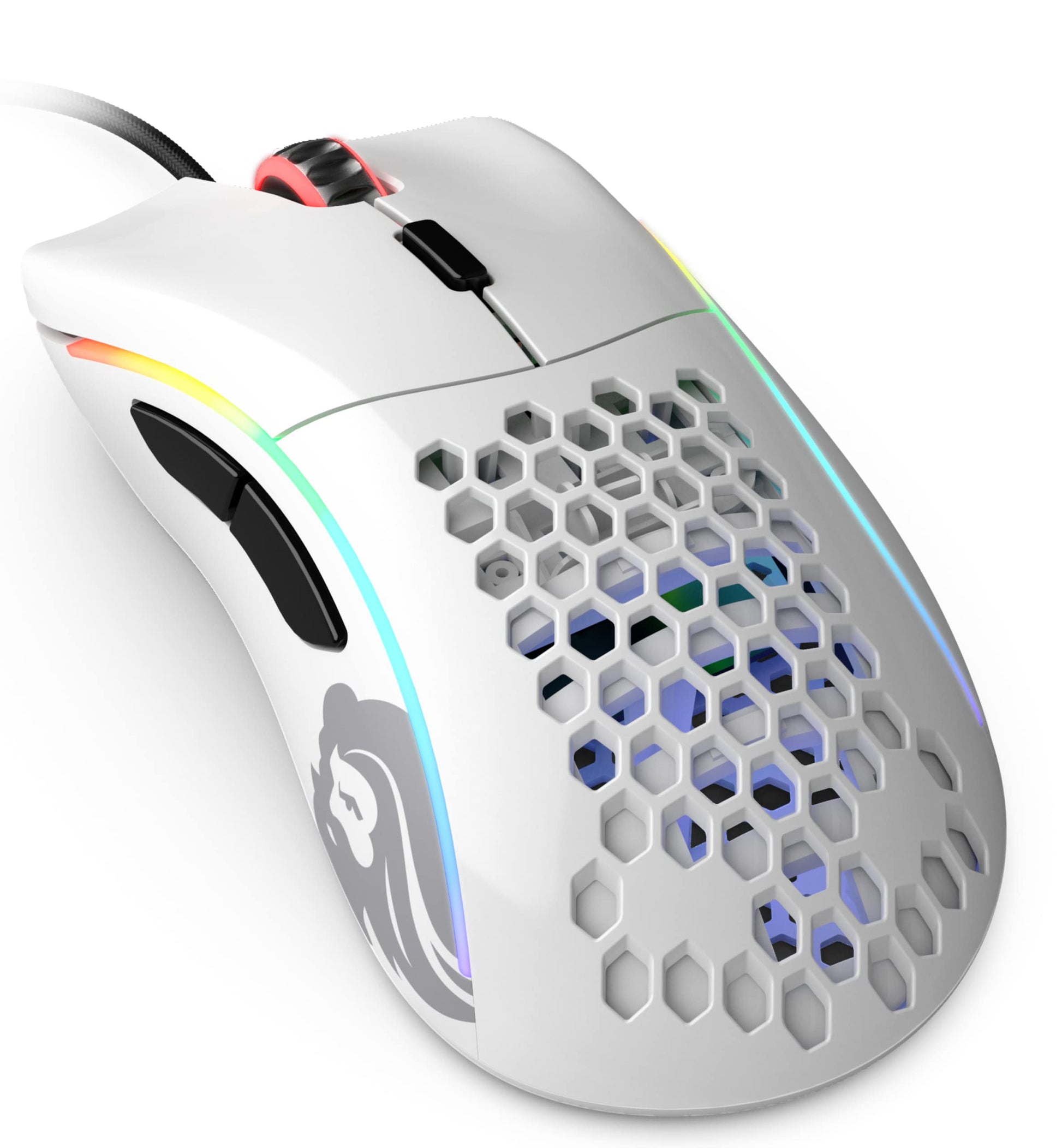 Glorious Gaming Model D- Wired Gaming Mouse - 61g Ergonomic, Honeycomb Design, RGB, Glossy White