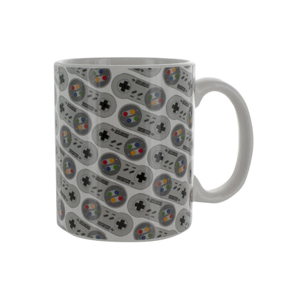 Paladone SNES Controller Ceramic Coffee Mug, 10oz, Multi-colour, Model PP3968NN