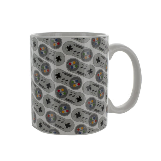 Paladone SNES Controller Ceramic Coffee Mug, 10oz, Multi-colour, Model PP3968NN