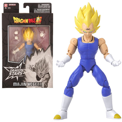 BANDAI Dragon Stars Majin Vegeta Action Figure | 17cm Articulated Plastic Figure | Anime Collectible