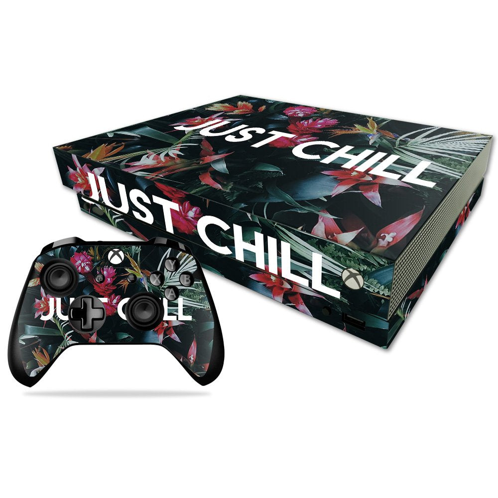 MIGHTY SKINS Xbox One X Skin - Just Chill | Durable Vinyl Decal Wrap, Easy to Apply & Remove | Model: MIXBONXCMB-Just Chill