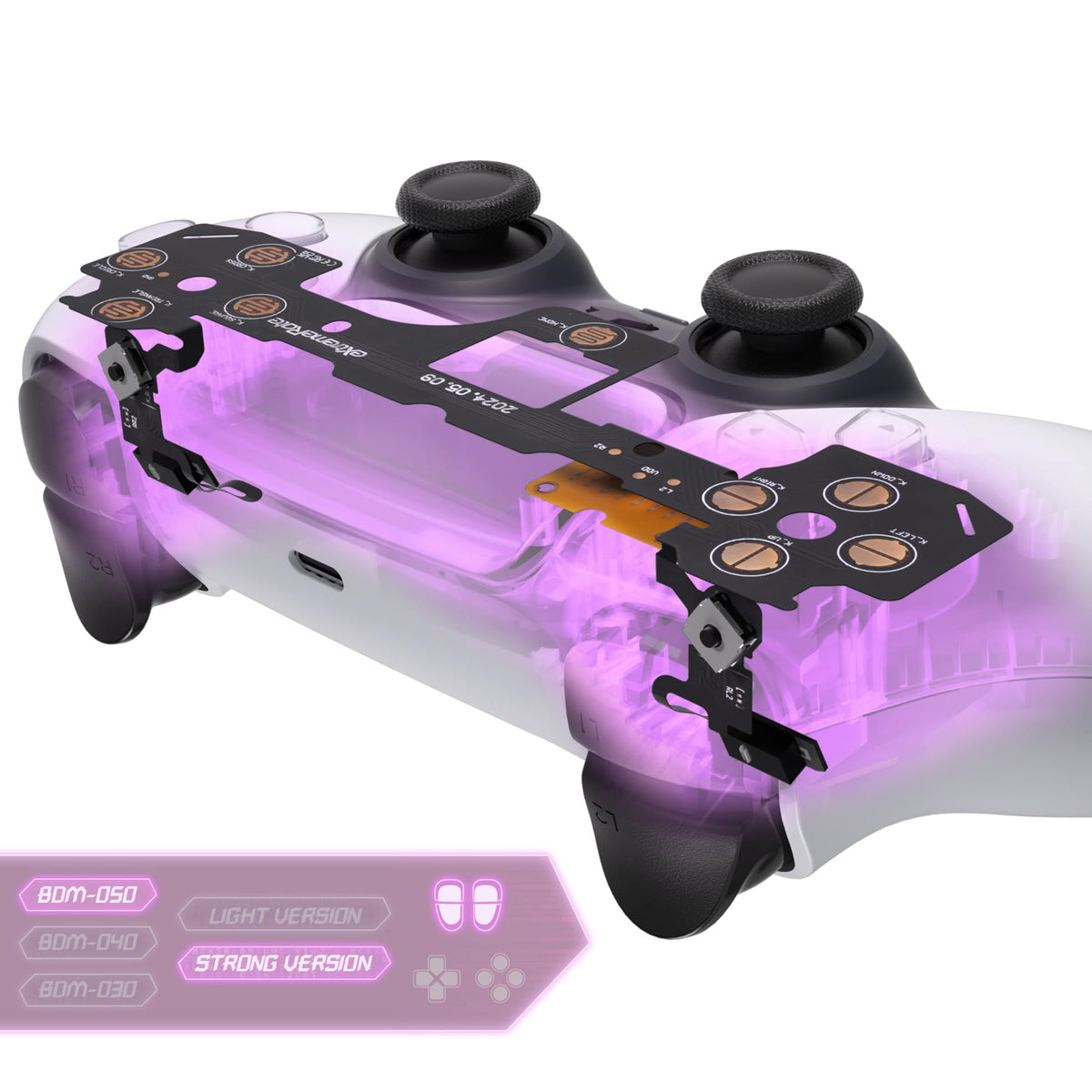 eXtremeRate Micro Switch - Strong Version Tactile Clicky Hair control button Kit V2 for PS5 Controller BDM-050 Shoulder Buttons  Ergonomic Micro Switches L2R2 Tactile L1R1 Mouse Click Kit for PS5 Controller