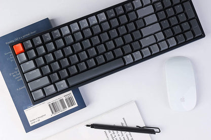 Keychron K4 Wireless Mechanical Keyboard, 96% Layout, RGB LED, Gateron Red Switch, Aluminum Frame for Mac/Windows, Model K4C1