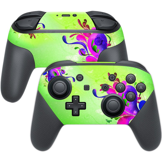 MIGHTY SKINS Nintendo Switch Pro Controller Skin - Pastel Flourishes, Durable Vinyl Wrap, Easy Apply/Remove, Model NISWPCOI-Pastel Flourishes