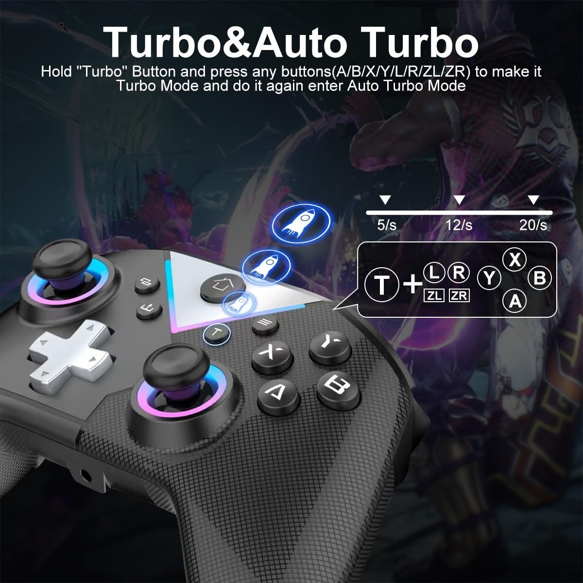 HaeBorl Wireless Controller - Multicolor Gaming Remote for Enhanced Play
