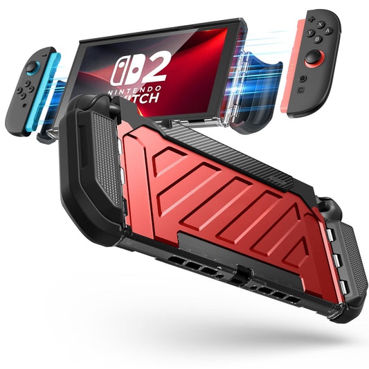 SUPCASE for Nintendo Switch 2 Case 2025 (Unicorn Beetle Pro)  [Military-Grade Protection] [Magnetic Joy Con Controllers Friendly] Dockable Integrated Cover Accessories for Nintendo Switch 2  Ruddy