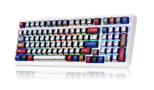 Aula F99 Mechanical Gaming Keyboard  Wireless Creamy Keyboard Hot Swappable Custom Bluetooth Computer Keyboards  Tri-Mode BT5.0/2.4GHz/USB-C  Pre-lubed Linear Switches  RGB Backlit  Gasket Structure
