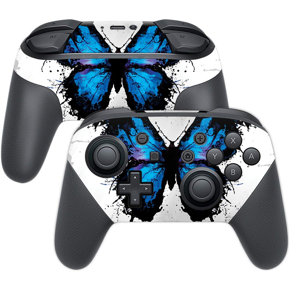 MIGHTY SKINS Nintendo Switch Pro Controller Skin - Butterfly Splash, Durable Vinyl Wrap, Easy to Apply & Remove, Model NISWPCOI-Butterfly Splash