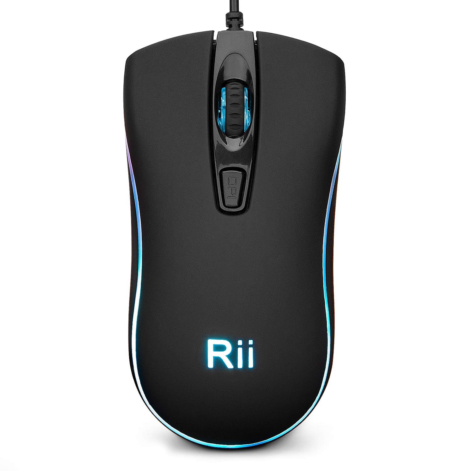 Rii RM105 Wired Mouse Computer Mouse with Colorful RGB Backlight Comfortable Grip Ergonomic Optical USB Wired Mice Support Windows PC  Laptop Desktop Notebook Chromebook