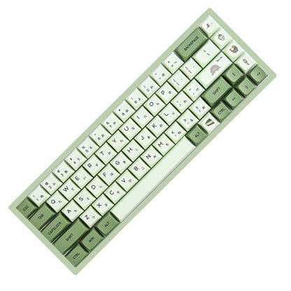Ussixchare PBT Matcha Keycaps Set - 122-Key XDA Profile Dye-Sub ANSI Layout for Cherry MX Keyboard