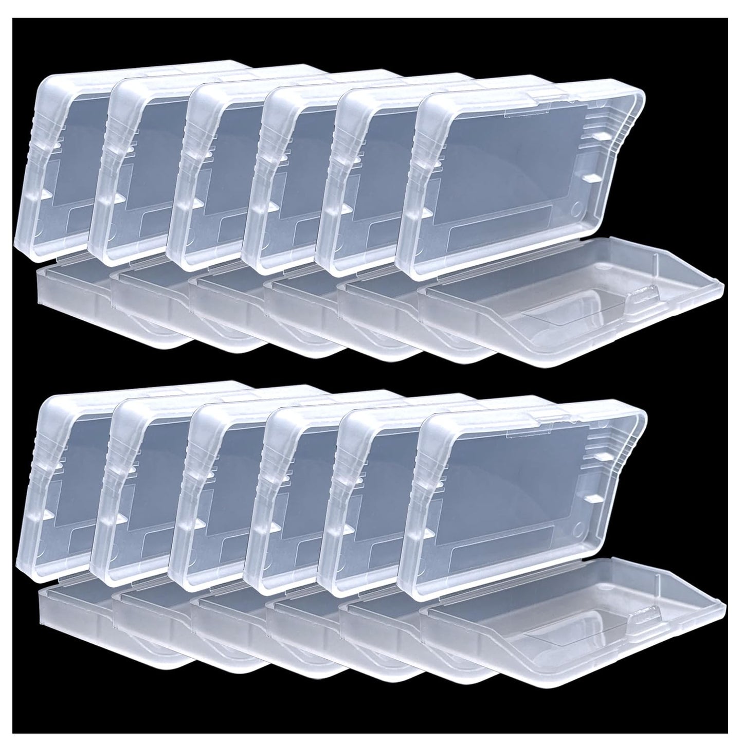 12Pcs GBA Game Cartridge Case Clear Game Card Cartridge Box Anti Dust Cover Sanviatime Transparent Storage Box Case for Game Boy Advance GBA Protective Holder