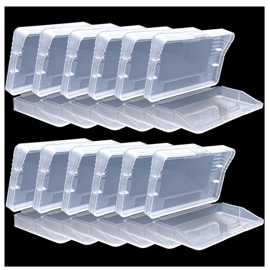 12Pcs GBA Game Cartridge Case Clear Game Card Cartridge Box Anti Dust Cover Sanviatime Transparent Storage Box Case for Game Boy Advance GBA Protective Holder