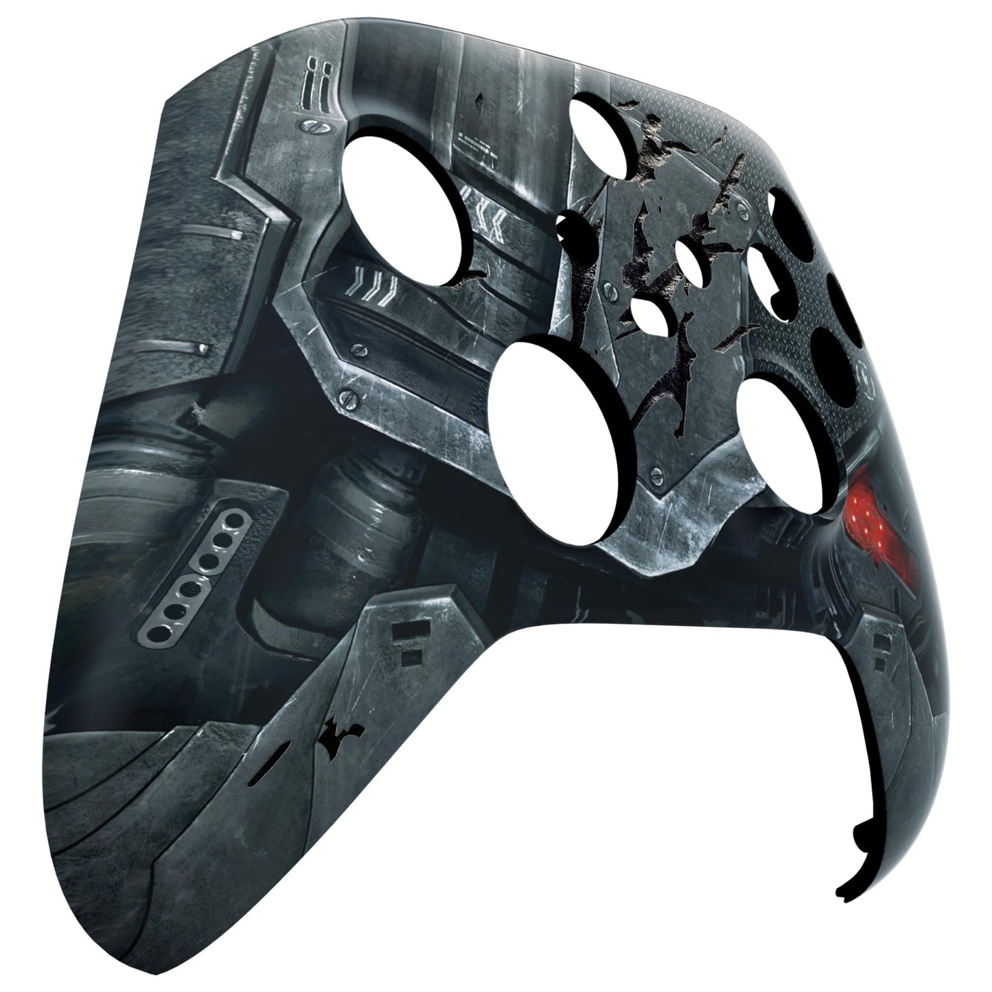 eXtremeRate Xbox Series X & S Controller Replacement Shell - Mecha Armor with Combat Damage Engrave, Model FX3K001