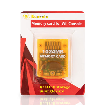 Suncala 1024MB Memory Card for Gamecube & Wii - Yellow Compatible Storage