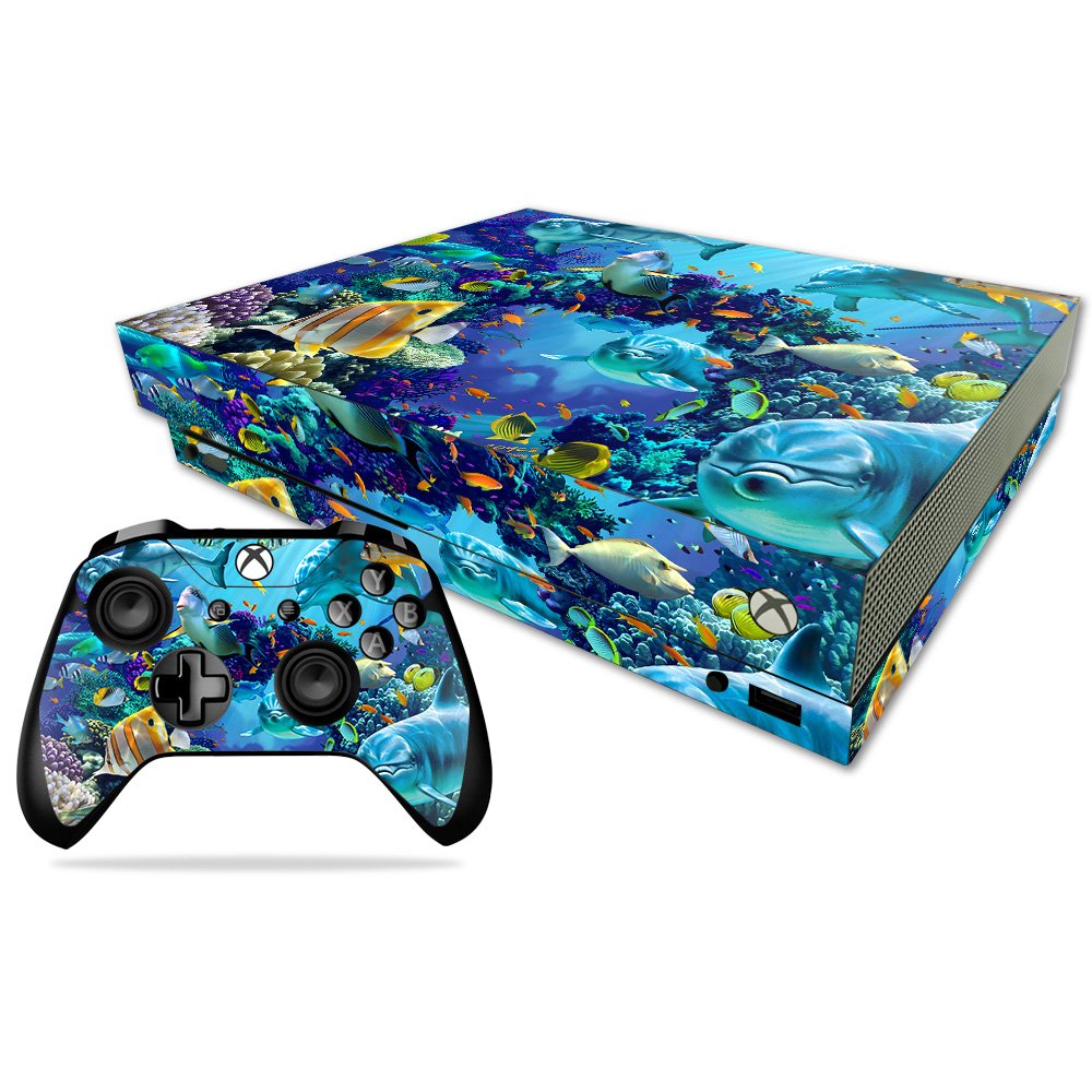 MIGHTY SKINS Xbox One X Skin - Ocean Friends Vinyl Decal Wrap, Durable & Easy to Apply, Model MIXBONXCMB-Ocean Friends