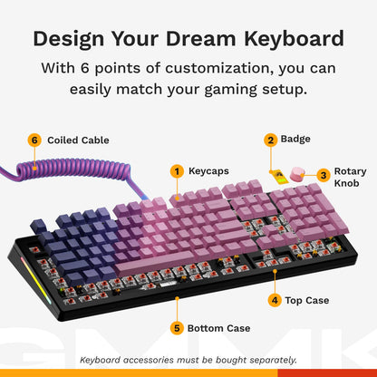 Glorious GMMK 3 Full Size Mechanical Gaming Keyboard - Black, Modular Gasket System, Hotswappable Switches, Doubleshot PBT Keycaps