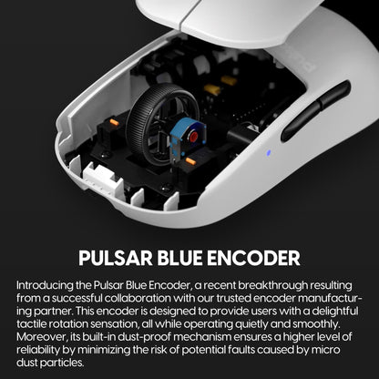 Pulsar Gaming Gears X2A Mini Wireless Gaming Mouse - 26000 DPI, Ambidextrous, Ultra Lightweight, White & Black