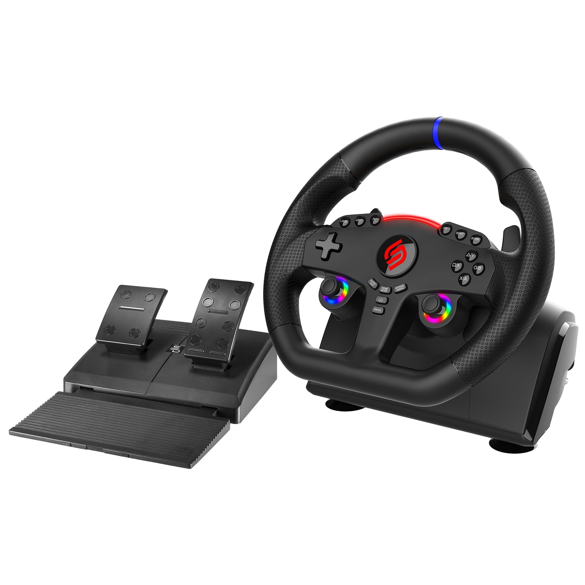 SUBSONIC Superdrive 270 GT-5 Steering Wheel for PS5 & PC - Black, 270° Rotation, Dual Sticks, Pedals, Paddle Shifters