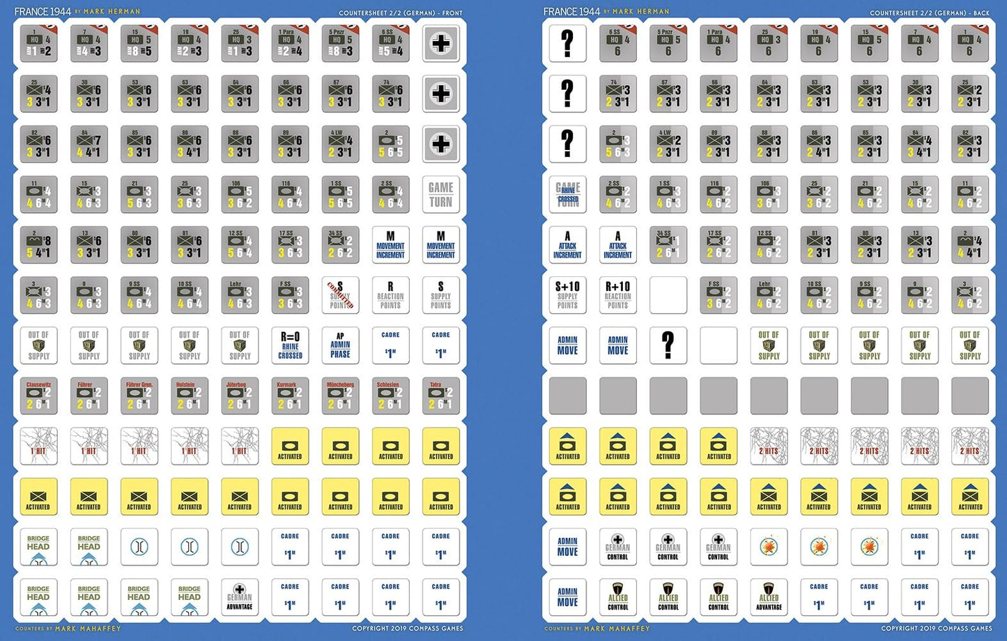 Compass Games France 1944 Board Game - Allied Crusade in Europe, Multicolor, Model CPS1066