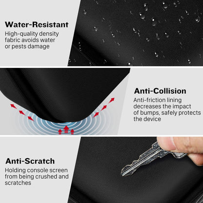 VORI Hard Carrying Case for Nintendo Switch/OLED - Protective Storage with Handle & Strap, Black