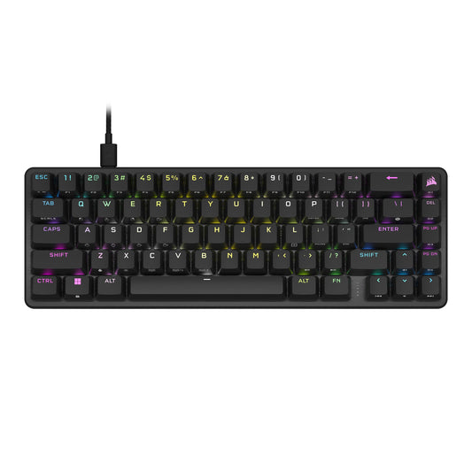 Corsair K65 PRO Mini RGB Optical-Mechanical Gaming Keyboard - OPX Switches, PBT Keycaps, Black, QWERTY NA Layout (Renewed)